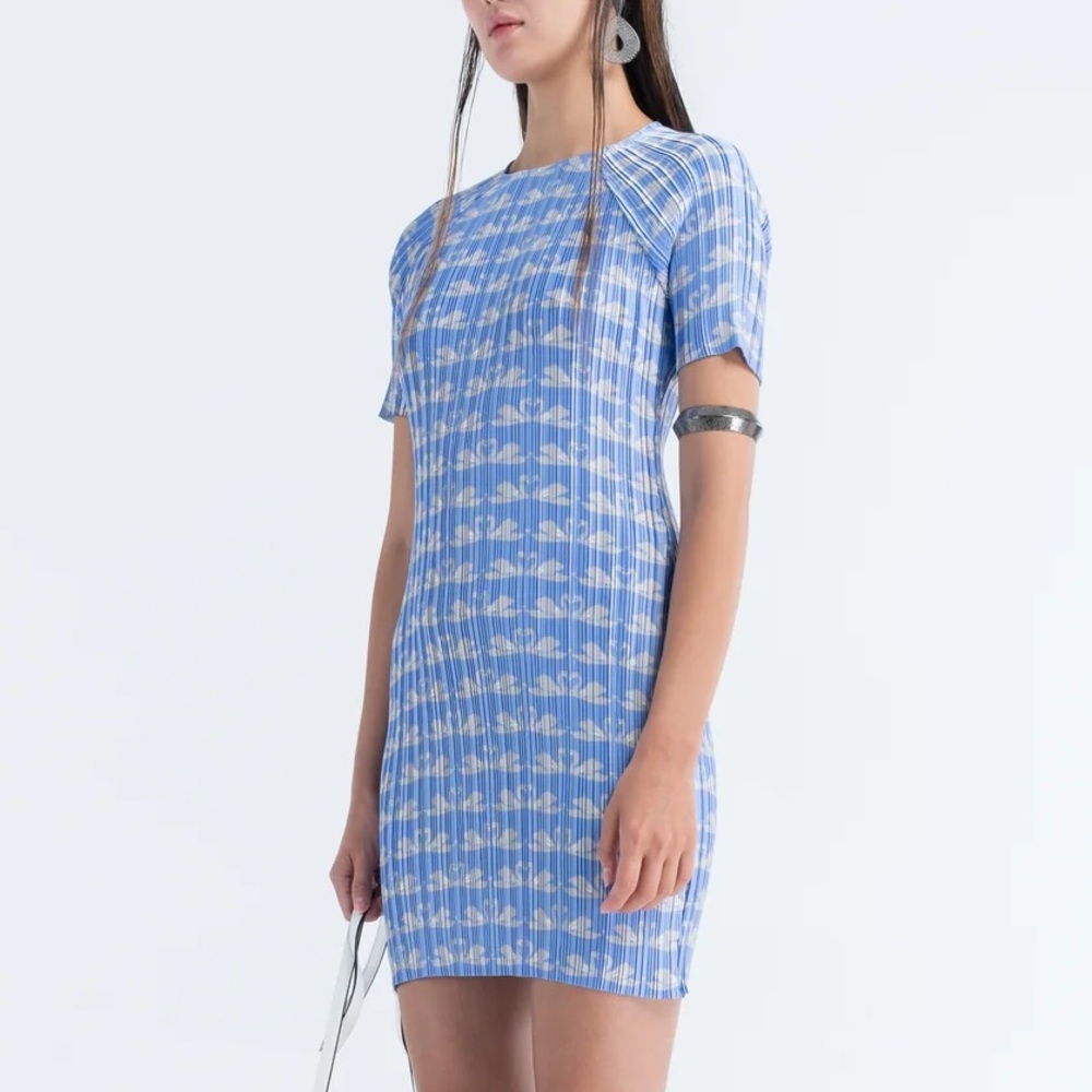 Arthur pleated mini dress